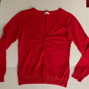 Vero Moda Women's Red V-Neck Cardigan Sweater sz Large (see measurements)